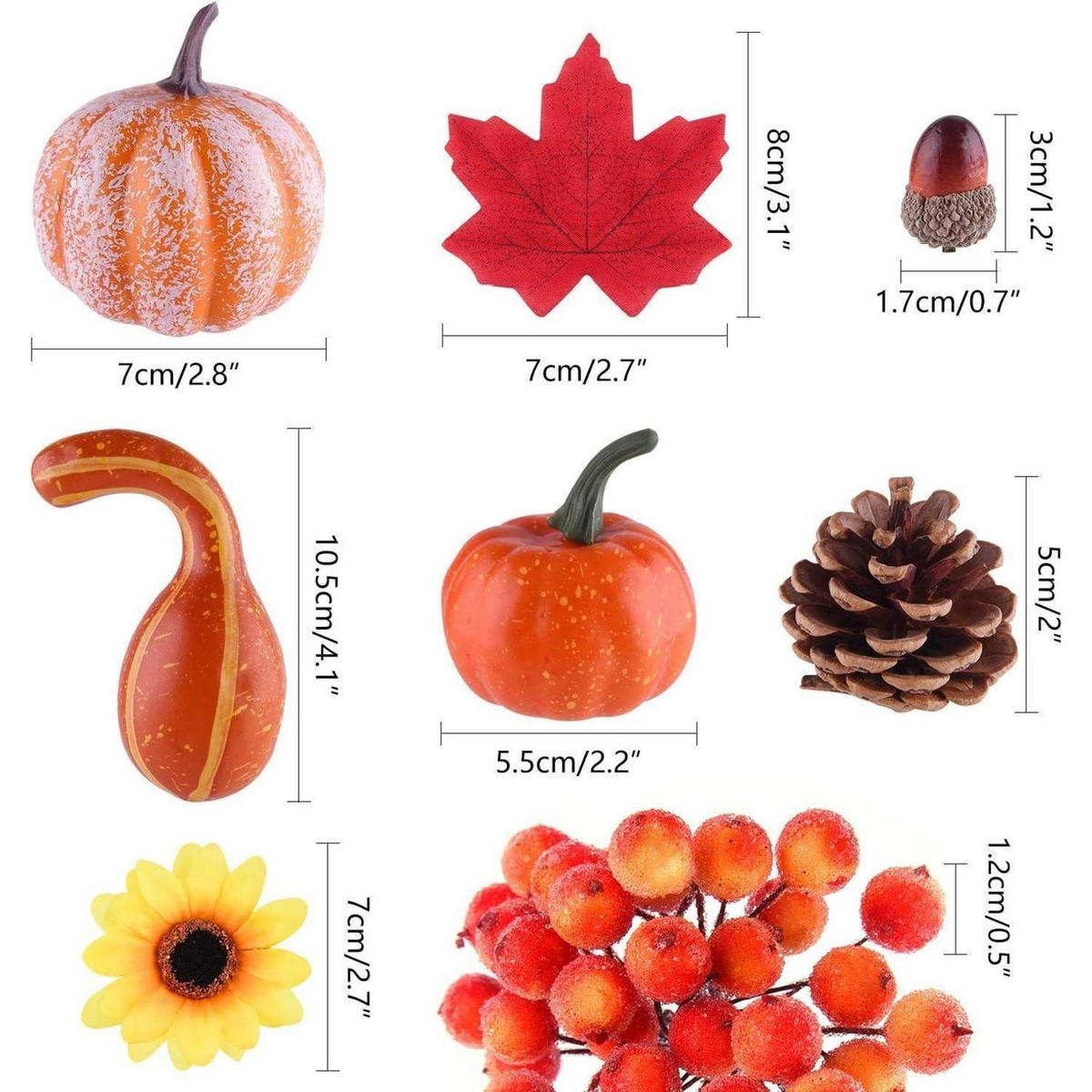 DEKO-SET Herbst 156-teilig - Multicolor, Kunststoff (10cm)