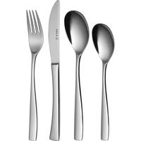 BESTECKSET Lotus 24-teilig - Silberfarben, Metall - Sola