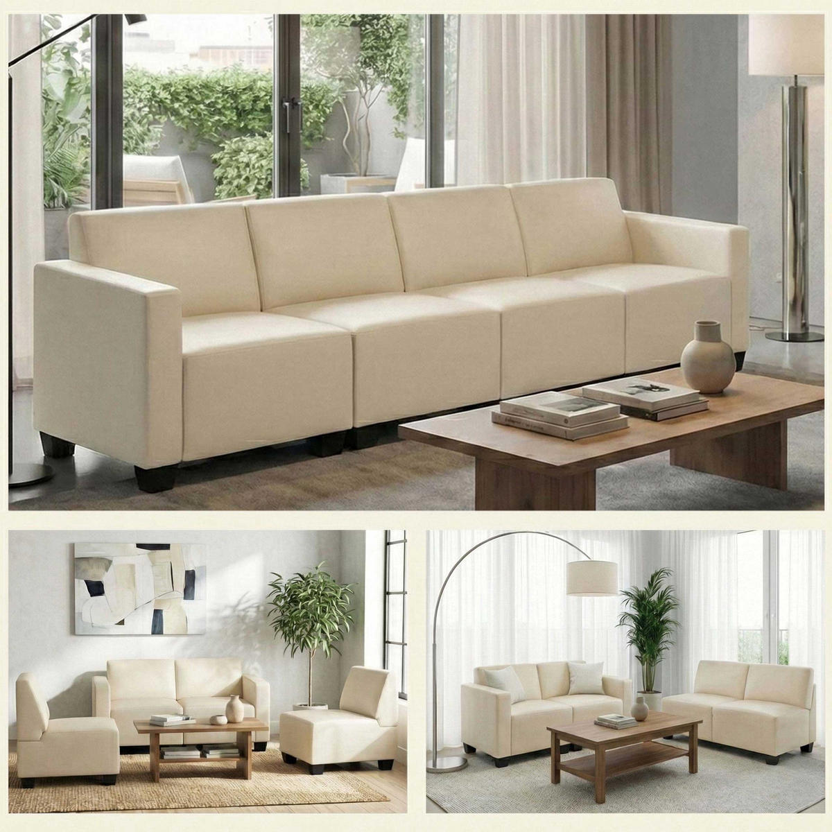 4-SITZER SOFA Beige - Beige, Textil (250/76/72cm) - MCW