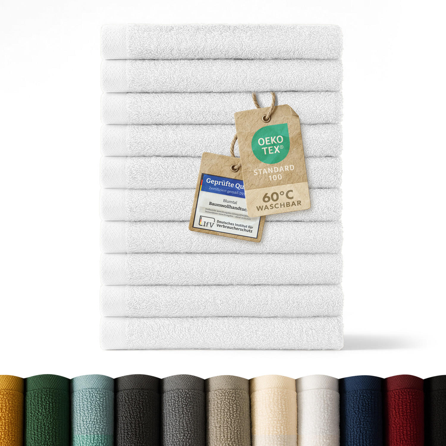 Blumtal RUČNÍK PRO HOSTY sada 10 ks, 10x ručník pro hosty 30/30 cm, bílá