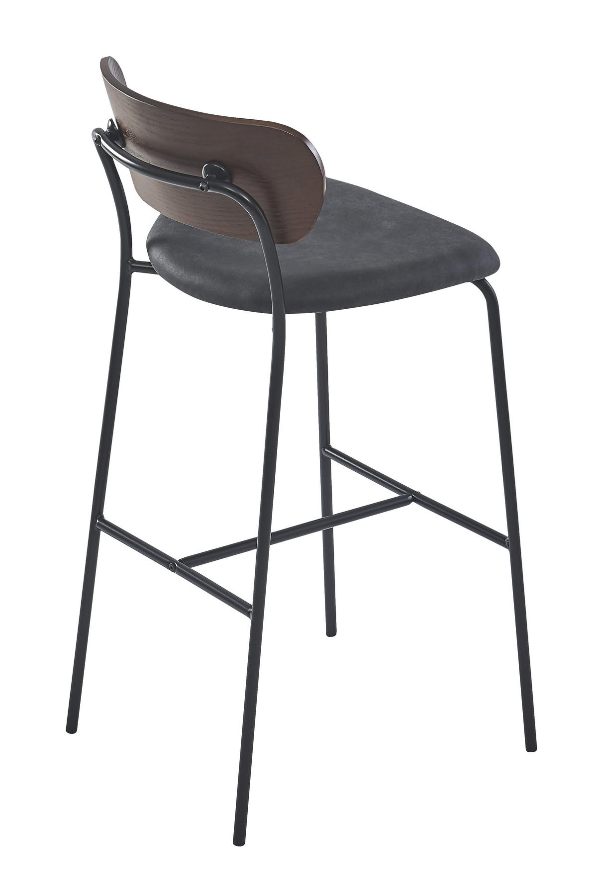 BARHOCKER 2er-Set Kunstleder Schwarz - Schwarz, Textil (45.5/93.5/51.5cm) - Nordlys