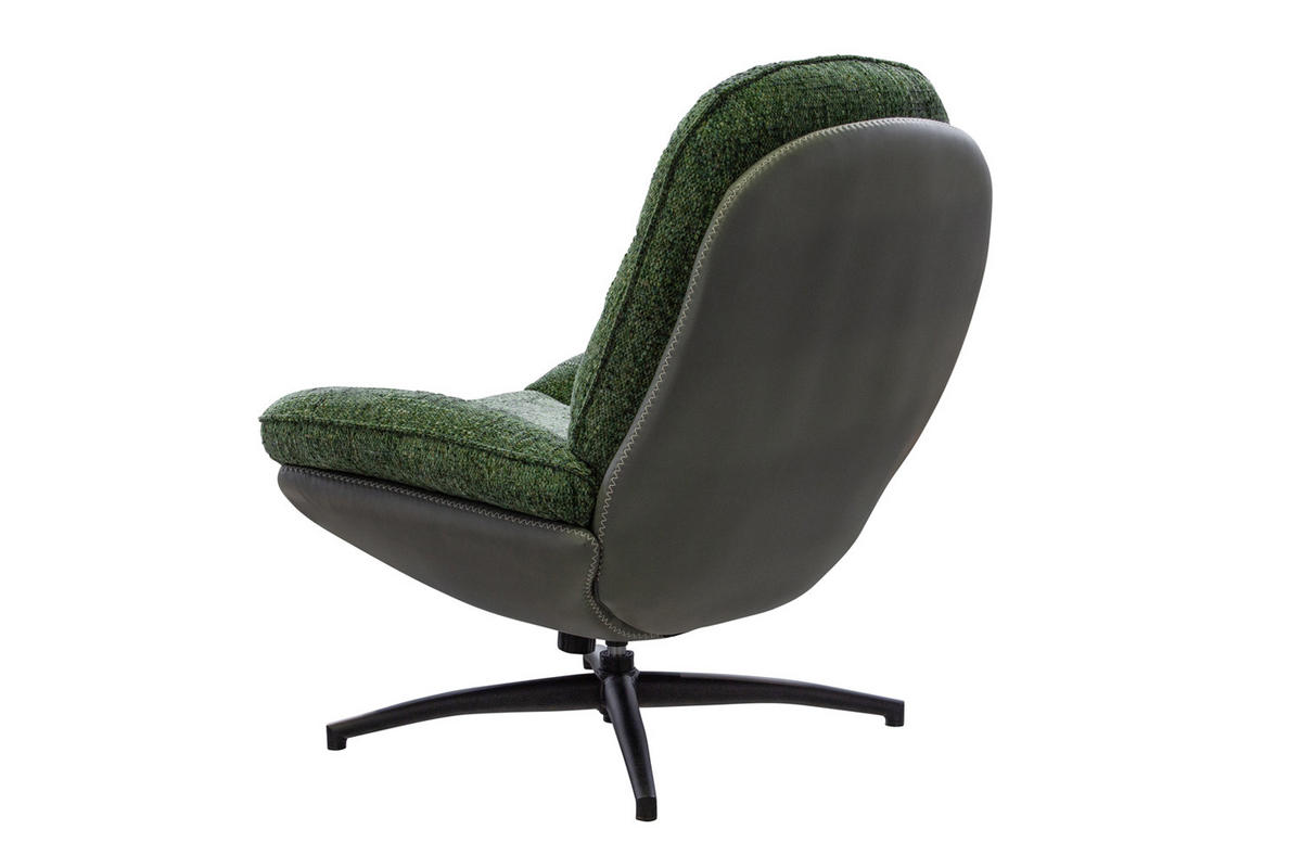 DREHSESSEL Genua, Webstoff, Grün - Grün, Textil (93/99/78cm) - dasmöbelwerk