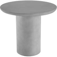 RUNDER-GARTENTISCH Talmi,inkl. Bodenschoner, 86,5 x 75,5 cm,betongrau - Grau, Keramik (86.5/86.5/75.5cm) - tectake