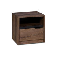 NACHTTISCH MERO mit Schubladen, Dunkelbraun - Dunkelbraun, Holzwerkstoff (47/46/40cm) - KONSIMO®