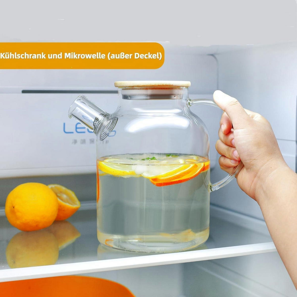 TEEKANNE Glas mit Siebeinsatz 1,5 Liter herdplattensicher - Transparent, Glas (19/14.9cm)