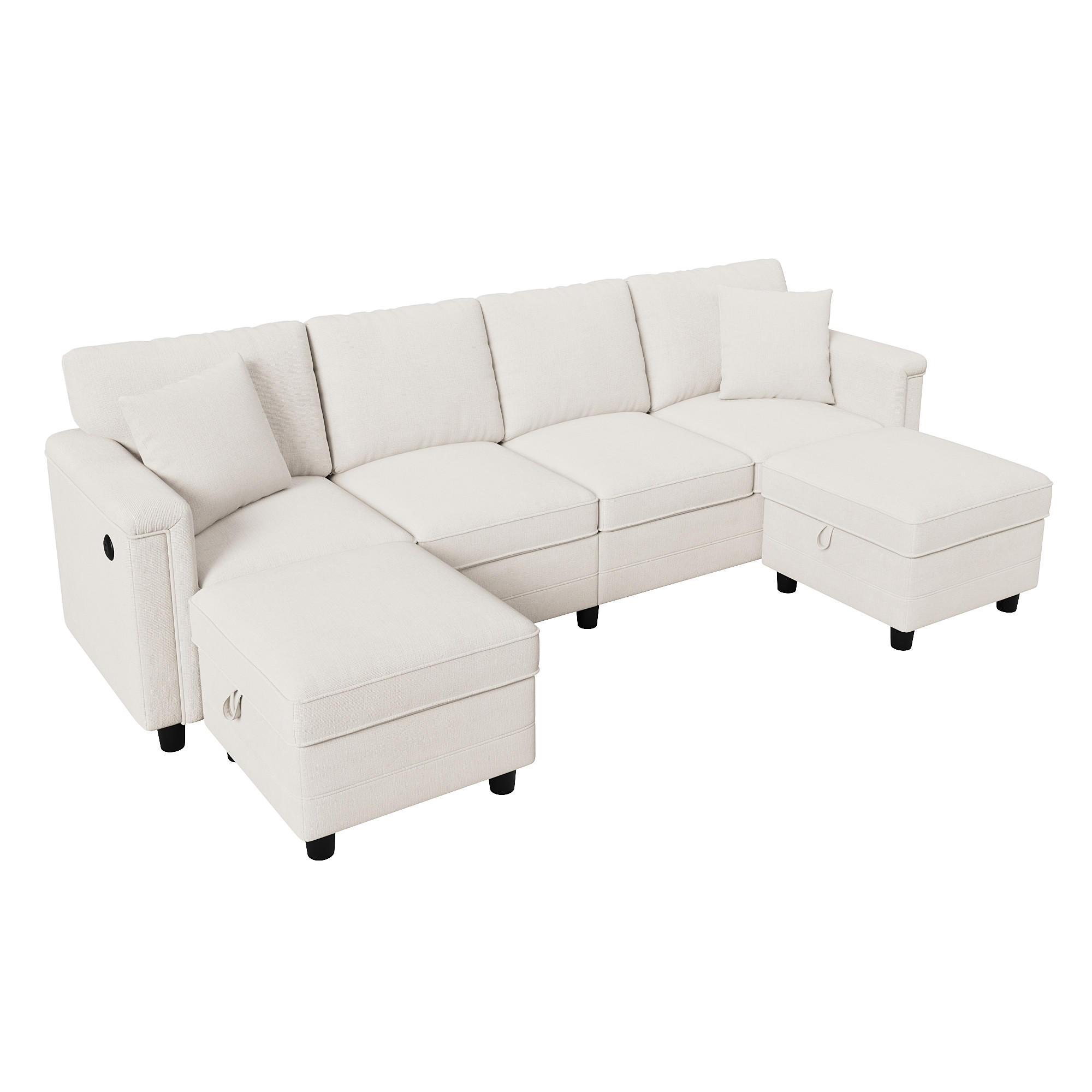 ComfortXL Wohnlandschaft Beige 261x82x134 cm