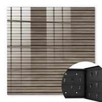 SCHLÜSSELBOX Schwarz 30x30 cm- Türöffnung nach rechts - Holzbretter - Braun, Metall (30/30/5cm) - TULUP