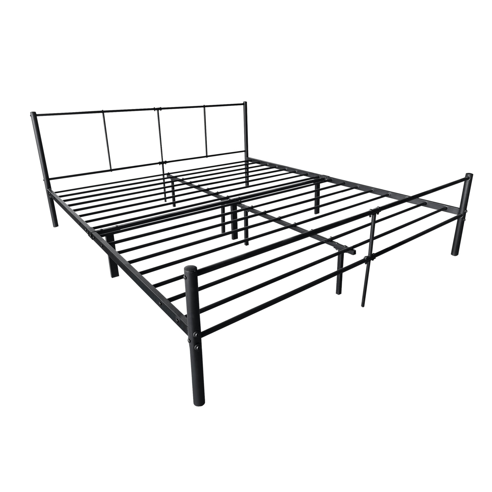 METALLBETT Laos - Schwarz, Metall (180/200cm) - [en.casa]