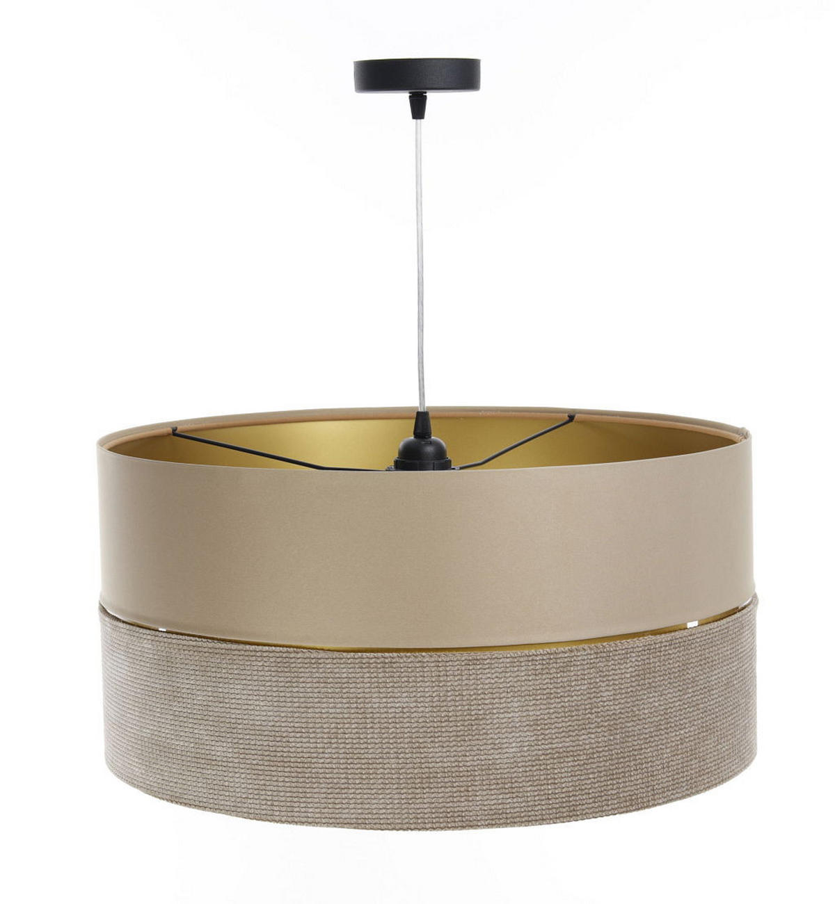 HÄNGELEUCHTE Gold 50/25 cm - Beige/Goldfarben, Kunststoff (50/0.8/25cm) - ONZENO