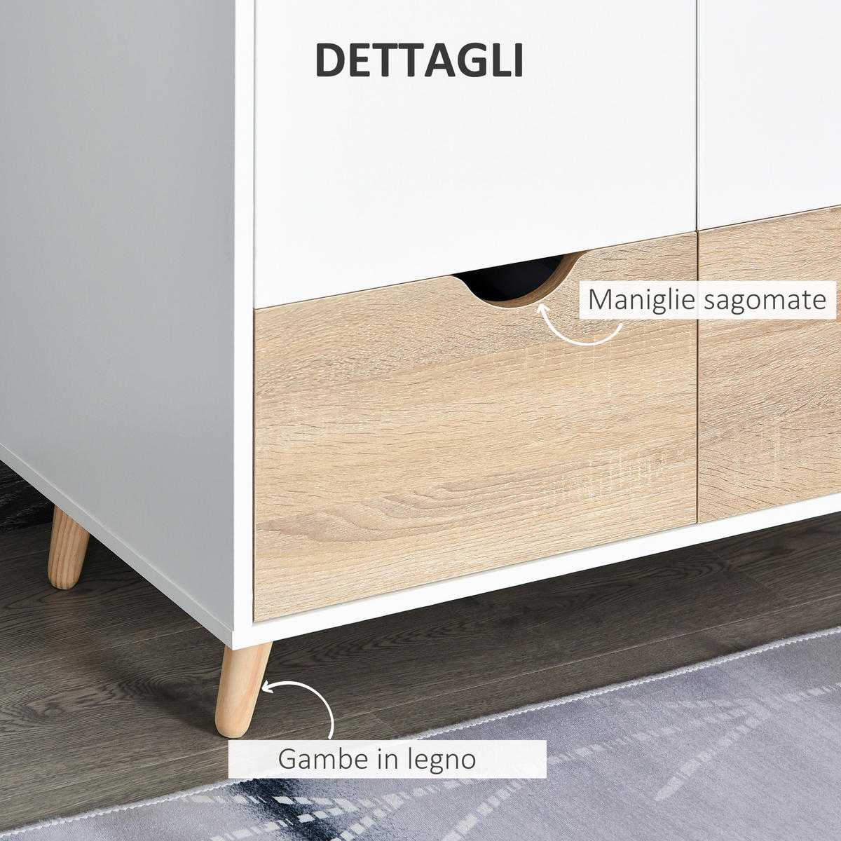 KLEIDERSCHRANK Multicolor 1 Stück - Multicolor, Holzwerkstoff (40/180/80cm) - GiPP