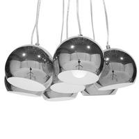 HÄNGELEUCHTE Olza 11/11/159 cm - Silberfarben, Metall (14/14/159cm) - Beliani