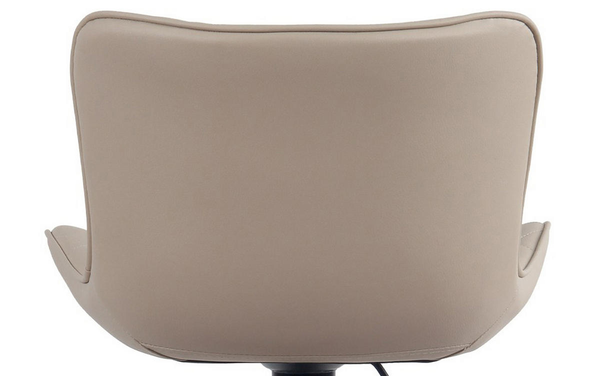 BARHOCKER 2er Set Emil Kunstleder creme - Schwarz/Naturfarben, Kunststoff/Metall (48/107/54cm) - TPFLiving
