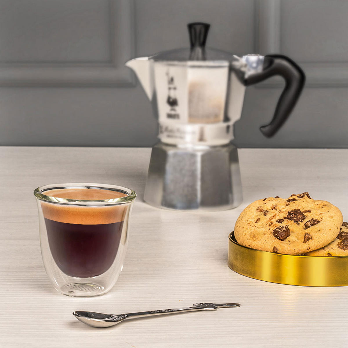 GLASBECHERSET Firenze, 2er Set, Doppelwandig, 200 ml - Transparent, Glas (0.2L) - Bialetti