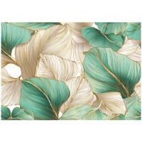FOTOTAPETE Blätter Glamour Grün 200x140 cm - Multicolor, Papier (200/140cm) - Wallarena