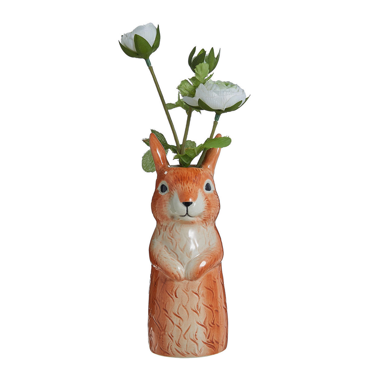 VASE Hazel Eichhörnchen - Braun, Keramik (18cm) - Butlers