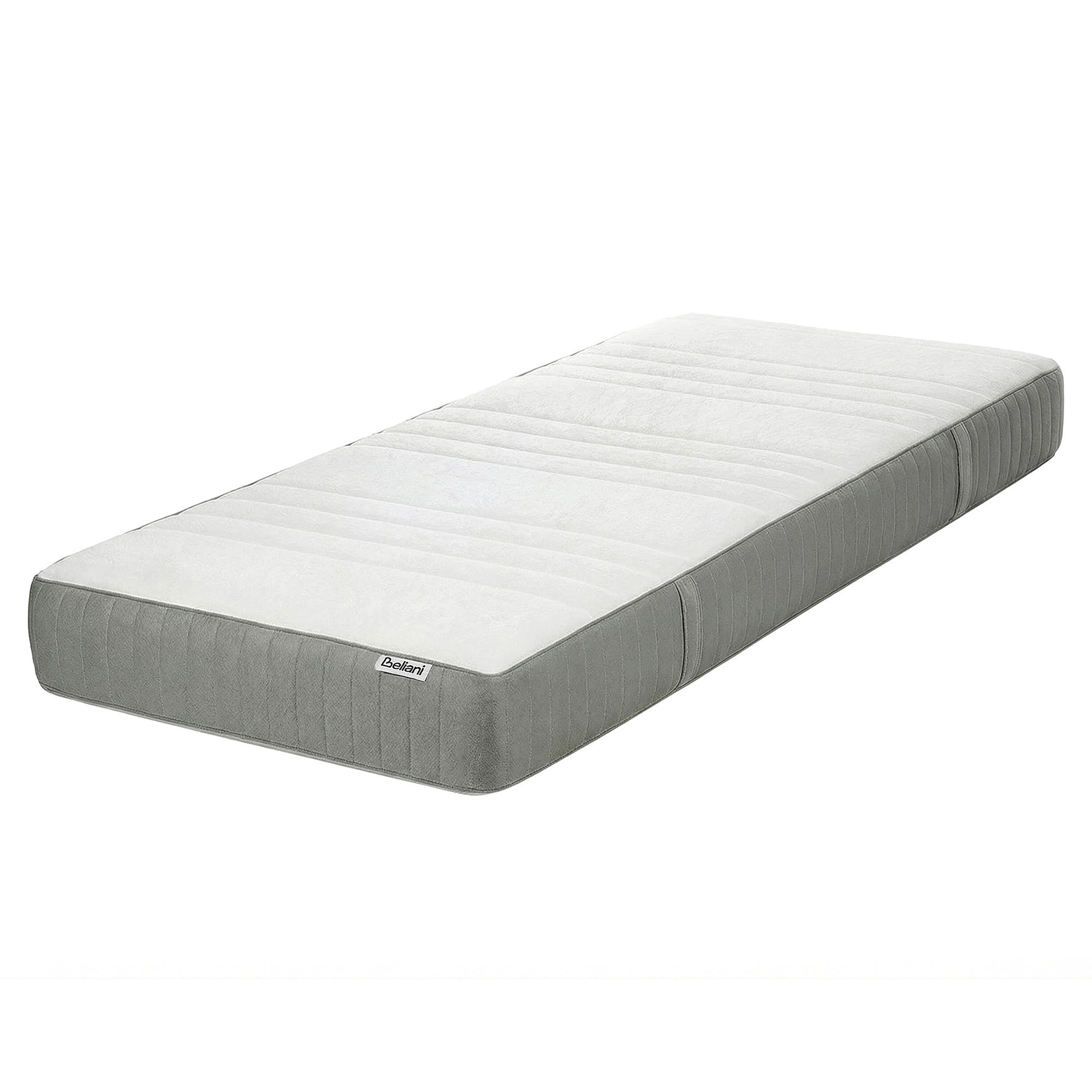 MEMORY-SCHAUMMATRATZE H3/4 Fest 80/200 cm Whisper - Weiß, Textil (80/200cm) - Beliani