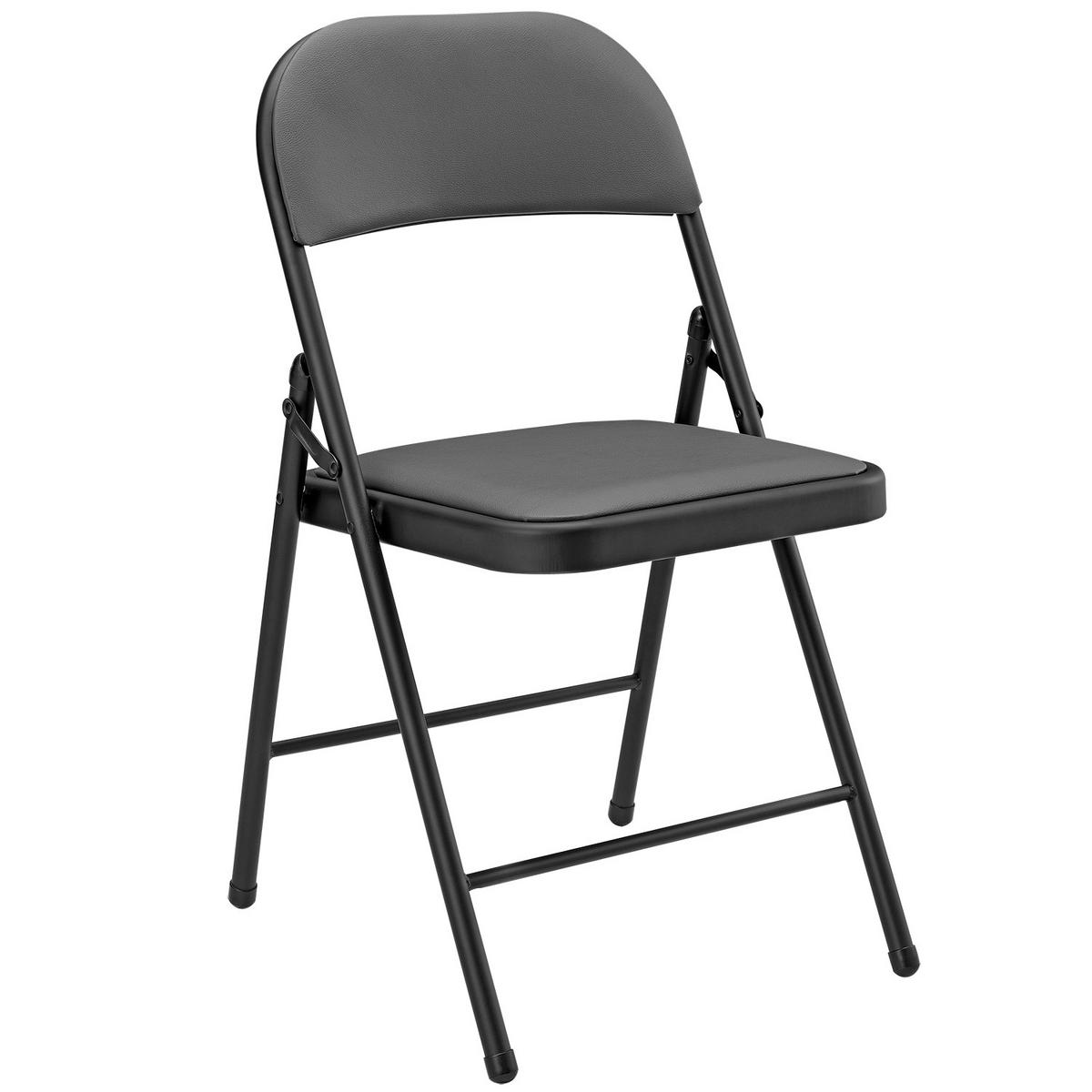 STUHL-SET 6 TLG. - Schwarz/Grau, Kunststoff/Metall (46/80/50cm) - pro.tec