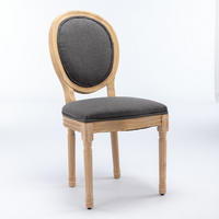 ESSZIMMERSTUHL Französischer Stil Leinen Grau 2er-Set - Grau, Holz (49/95/59.5cm) - Meubliv