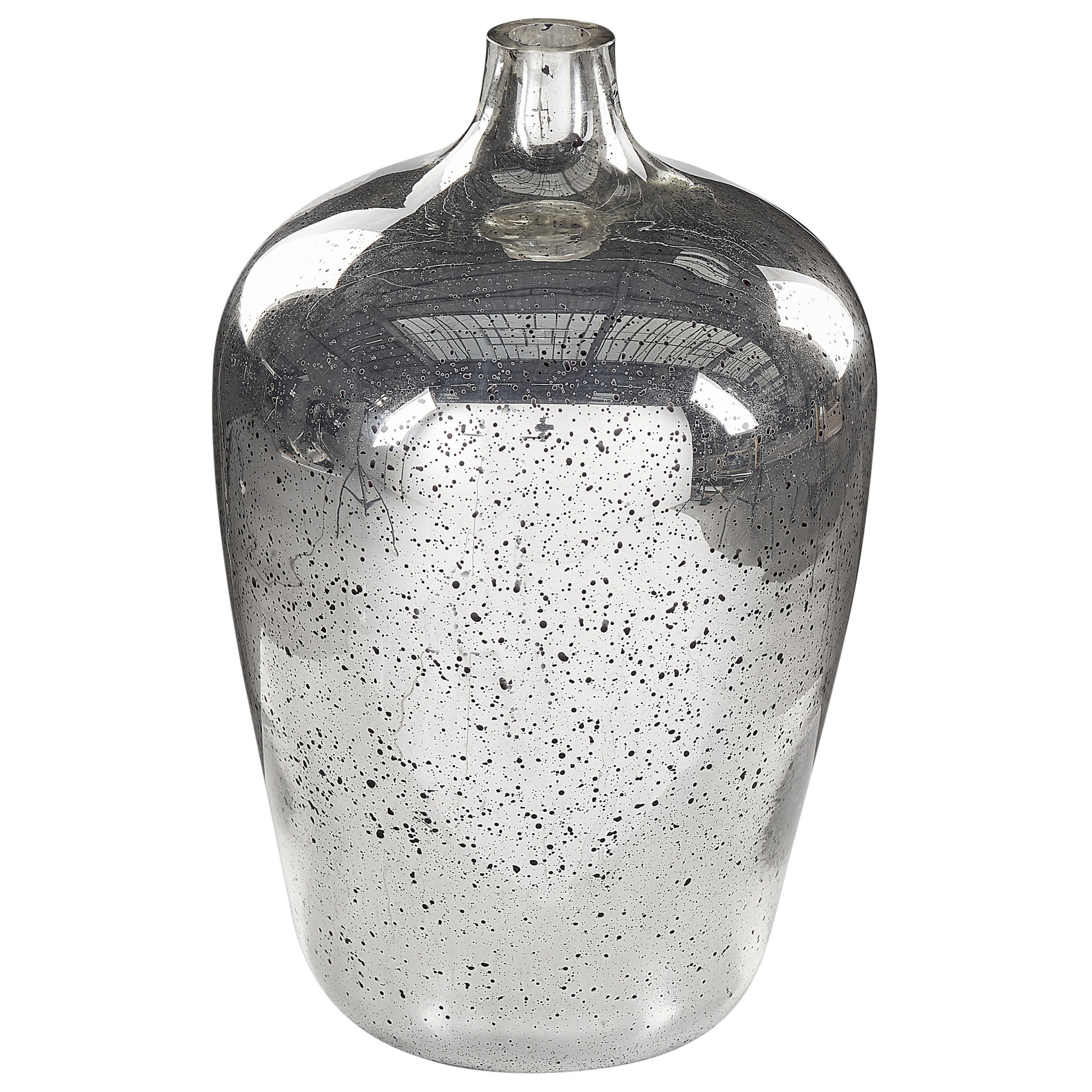 BLUMENVASE Glas silber Kachori - Silberfarben, Glas (40cm) - Beliani