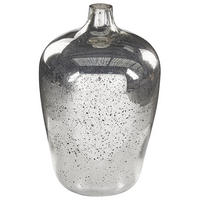 BLUMENVASE Glas silber Kachori - Silberfarben, Glas (40cm) - Beliani