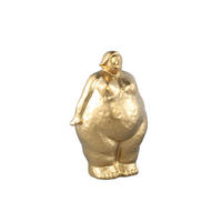 SKULPTUR Oday Gold 19/13.5/27cm - Goldfarben, Keramik (13.5/27/19cm) - PTMD Collection