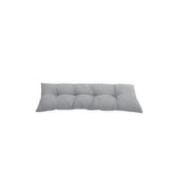 BANKKISSEN Hellgraues rechteckiges getuftetes Komfortabel & Langlebig Gestepptes Design 120 x 40 cm - Hellgrau, Textil (40/120cm) - Livingandhome