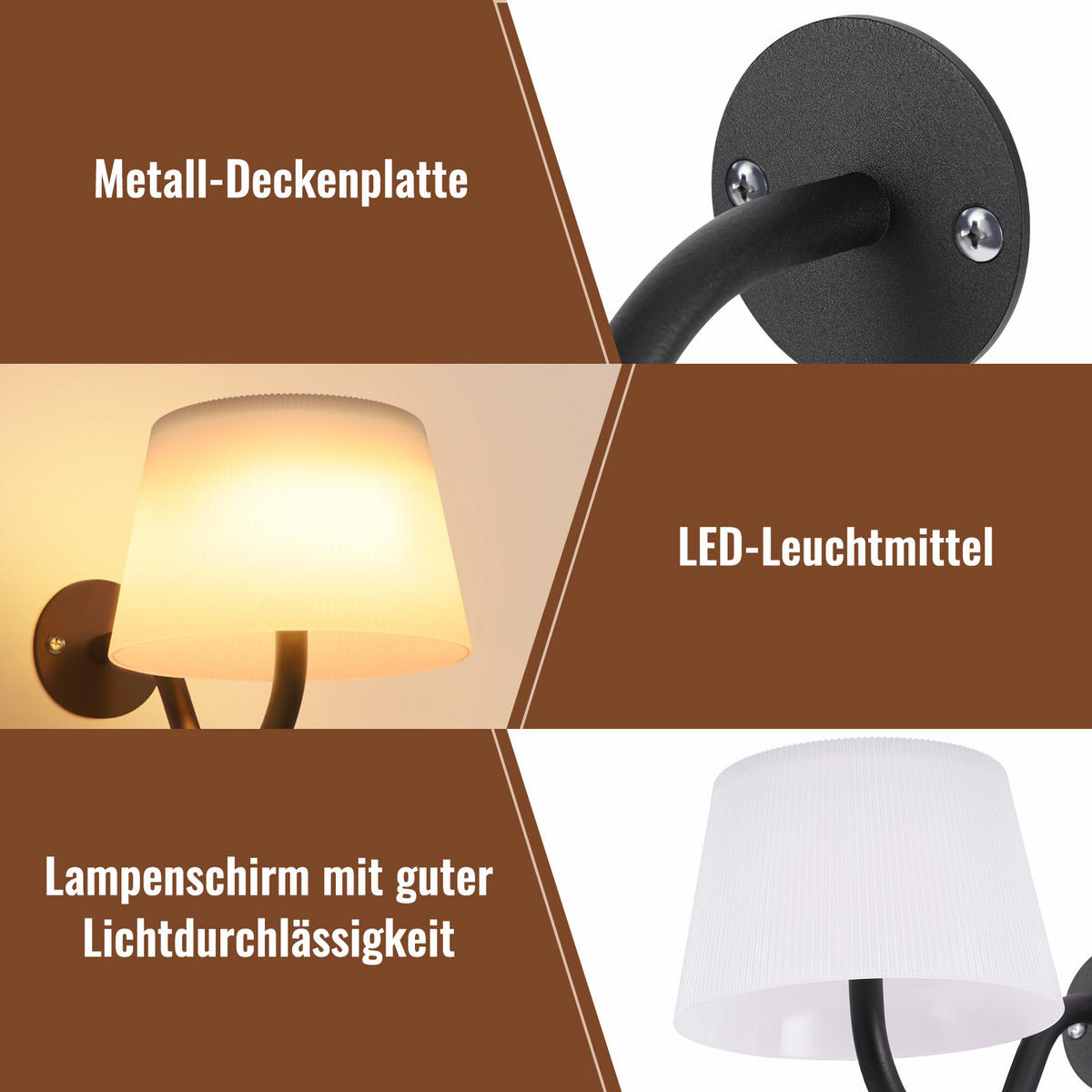 LED-WANDLEUCHTE Radiating 18/13/13 cm - Schwarz, Metall (13/13/18cm) - ZMH