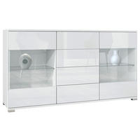 SIDEBOARD Bari Weiß Hochglanz - Weiß Hochglanz, Holzwerkstoff (138.5/75.5/35cm) - Vladon