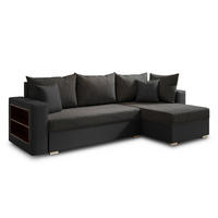 ECKSOFA Lord, Seite: Rechts - Schwarz, Holz/Textil (238/141cm) - Sofnet
