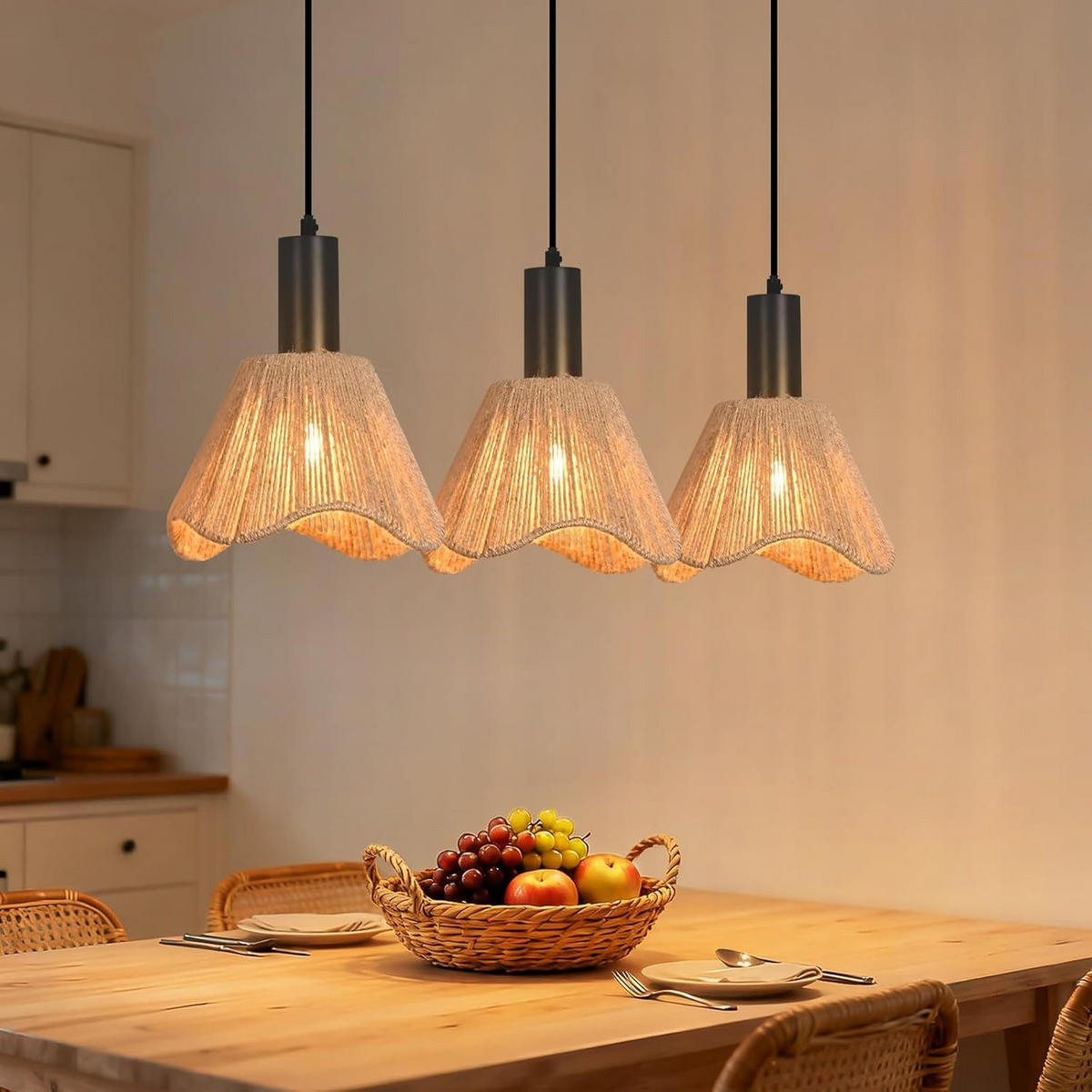 PENDELLEUCHTE ASCHAFFENBURG Ⅲ 74/56/120 cm - Schwarz, Metall (74/56/120cm) - Nettlife