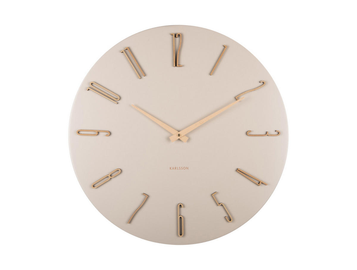 WANDUHR Esmerado Weiß 2.5/60/60 cm - Weiß, Metall (60/60/2.5cm) - Karlsson