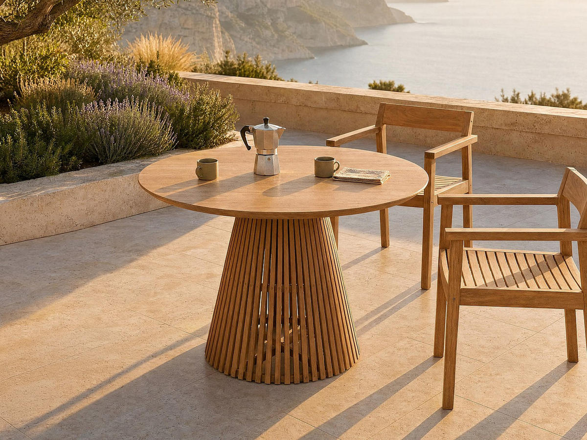 GARTENTISCH - 4 Personen - holz - naturfarben hell Triani - Naturfarben, Holz (120/120/75cm) - Vente-Unique