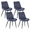 STUHL-SET 4 Stück Kunstleder-YZ1 - Schwarz, Textil/Metall (53/88/62.5cm) - HOMAVO
