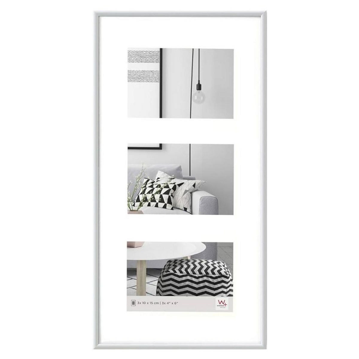 BILDERRAHMEN Galeria Kst.Galerie 3x10x15 cm, WEISS - Weiß, Kunststoff (23.9/46.9/1.9cm) - walther design