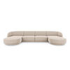 PANORAMASOFA Miley aus Chenille-Stoff beige 5 Sitzplätze - Beige, Textil (156/70/330cm) - Micadoni