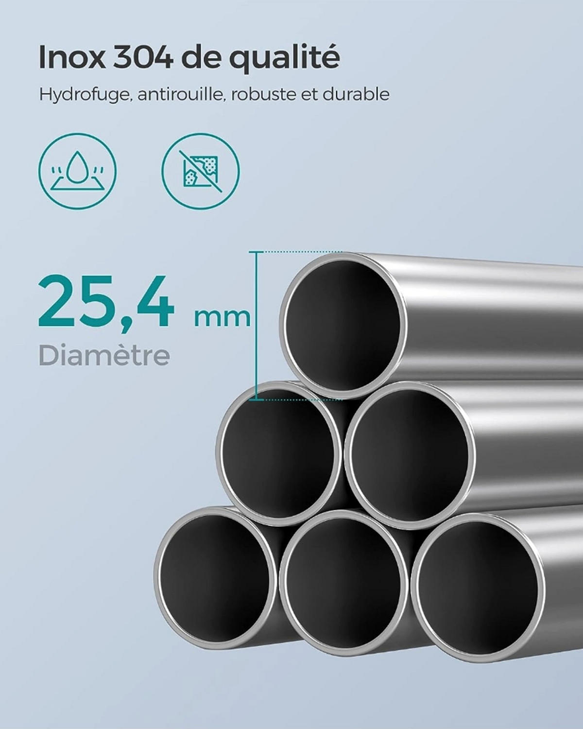 DUSCHREGAL ABUJA - Silberfarben, Kunststoff (34/300/24cm) - Hansiro