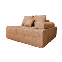 LINKER SESSEL, Terrakotta - Braun, Textil (140/65/112cm) - Oviala