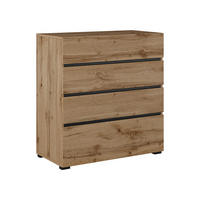 KOMODA Lilia Dřevo - hnědá, kompozitní dřevo (80/85.1/40cm) - Petits-meubles