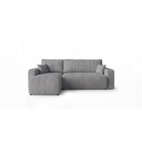 ROHOVÁ pohovka PARIS levá tmavě šedá manšestr Poso 60 - funkce spaní, úložný prostor - antracitová, textil (255/150cm) - Cornero