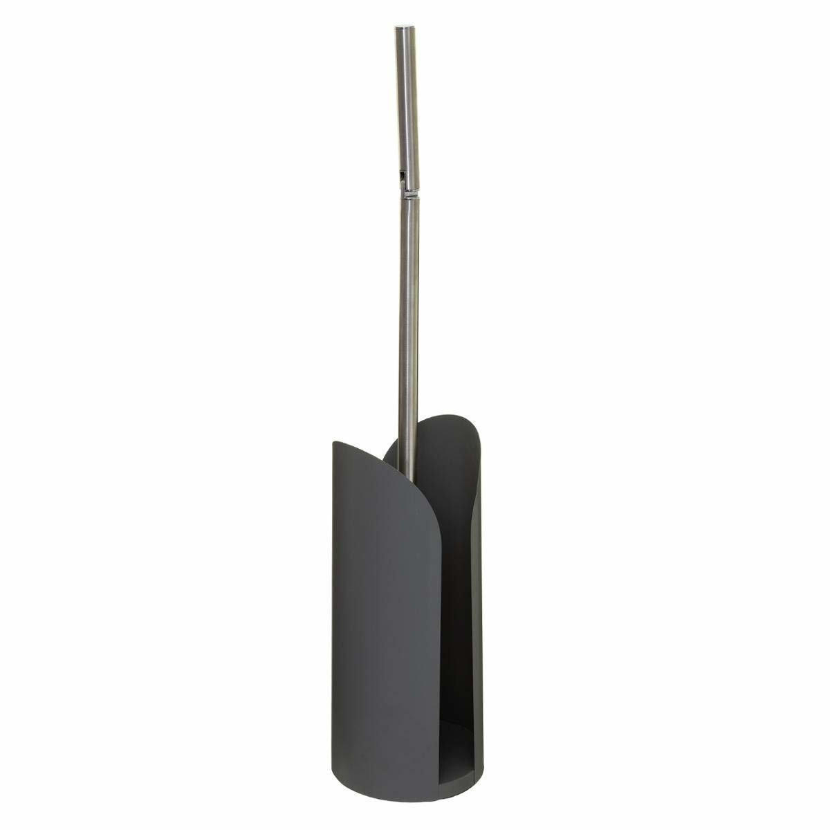 TOILETTENPAPIERHALTER mit Ersatzrollenbehälter 15/15/58 cm - Grau, Metall (15/58/15cm) - 5five Simply Smart