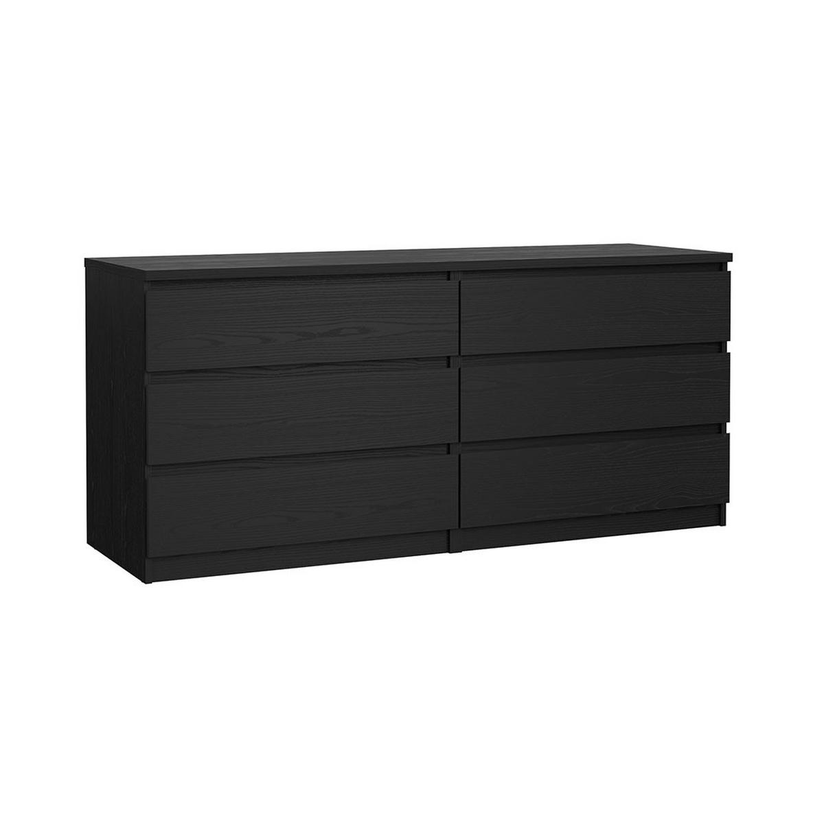 KOMMODE, Naia, Schwarz, Holzwerkstoff, 154 x 50 x 68 cm - Schwarz, Holzwerkstoff (154/68/50cm) - ebuy24