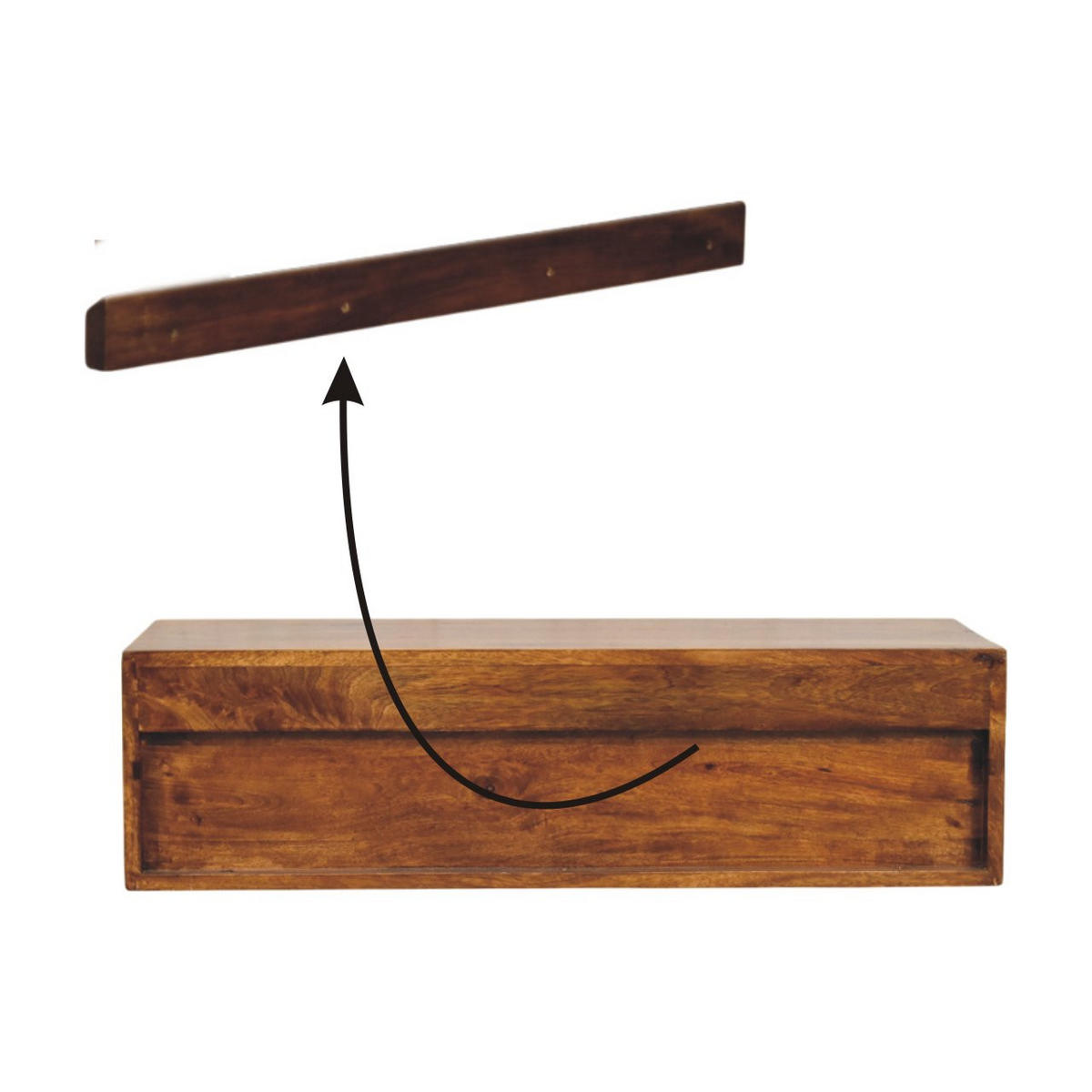 MEDIÁLNA jednotka s kostanovou povrchovou úpravou, 2 zásuvky, 1 otvorená polica, hnedá - hnedá, drevo (88/24/32cm) - Artisan Furniture