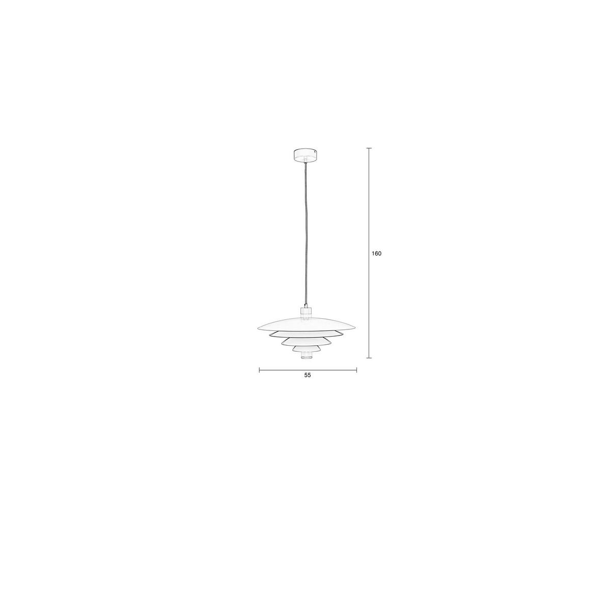 PENDELLEUCHTE Cole Beige - Beige, Metall (55/55/160cm) - Zuiver