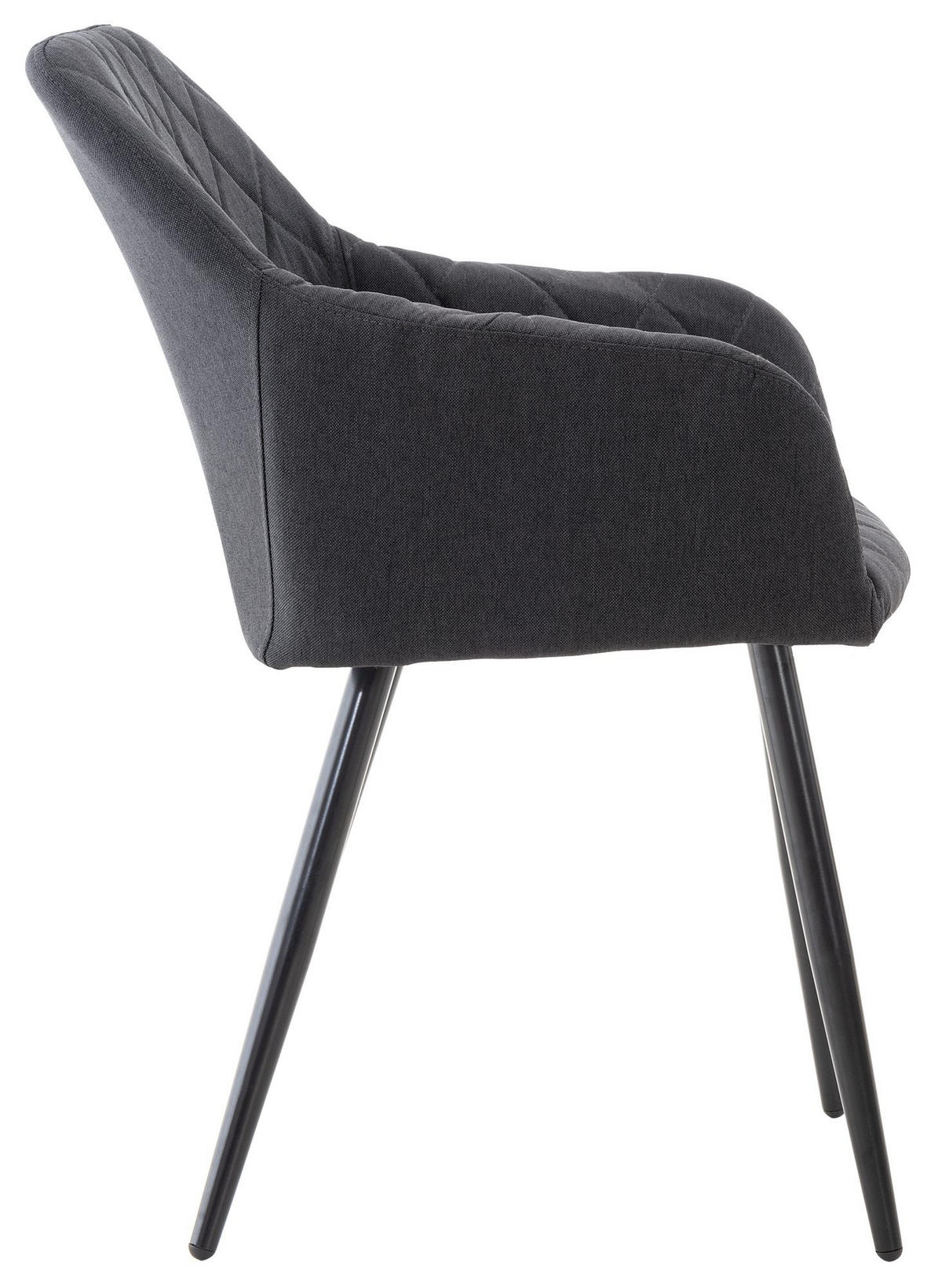 ESSZIMMERSTUHL Shila 84x47x44 cm schwarz - Schwarz, Textil (47/84/44cm) - furnicato