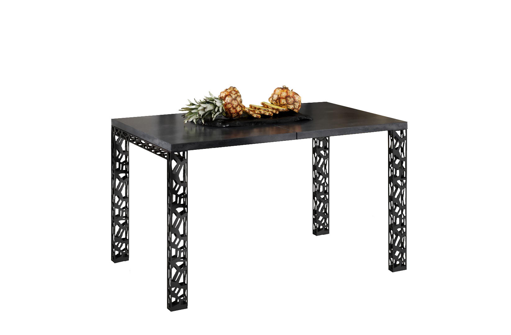 ESSTISCH Matio ausziehbar bis 215 cm - Graphitfarben, Holzwerkstoff (80/80/76cm) - Endo-Moebel