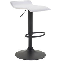 BARHOCKER Dynasty Kunstleder schwarz weiß - Weiß, Kunststoff/Metall (36/84/39cm) - TPFLiving