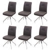 ESSZIMMERSTUHL Grau 6er-Set - Braun/Grau, Textil (47/90/60cm) - MCW