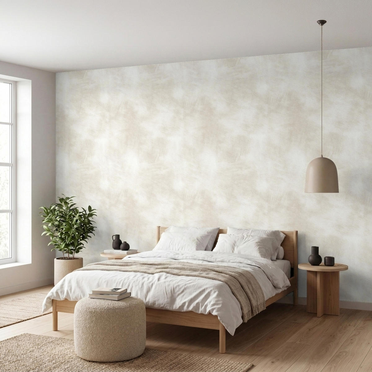 TAPETE - Dezent - Textur - Beige - 400x220 cm - Creme, Papier (400/220cm) - OnlyWow