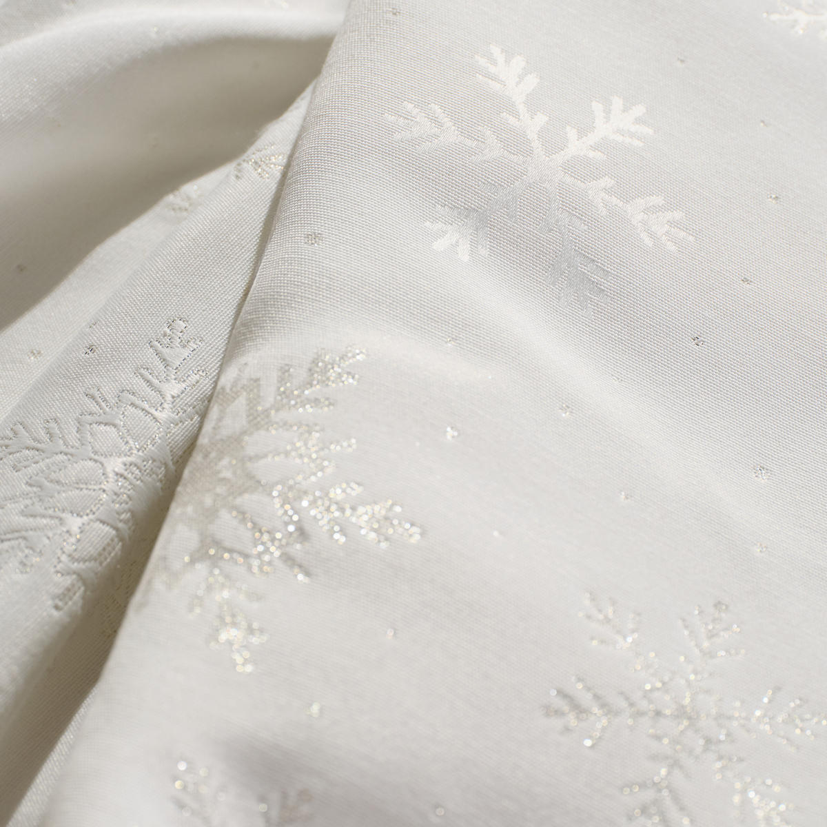 TISCHDECKE Preciosita 150 x 220 cm, Weiß, Dekorative Tischdeko Weihnacheten, Weihnachtsdeko, Christmas - Weiß, Textil (220/150/1cm) - home&you