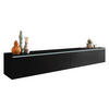 TV-LOWBOARD D180 mit weißer LED Beleuchtung - Silberfarben/Schwarz, Holzwerkstoff/Kunststoff (180/30/33cm) - MIRJAN24